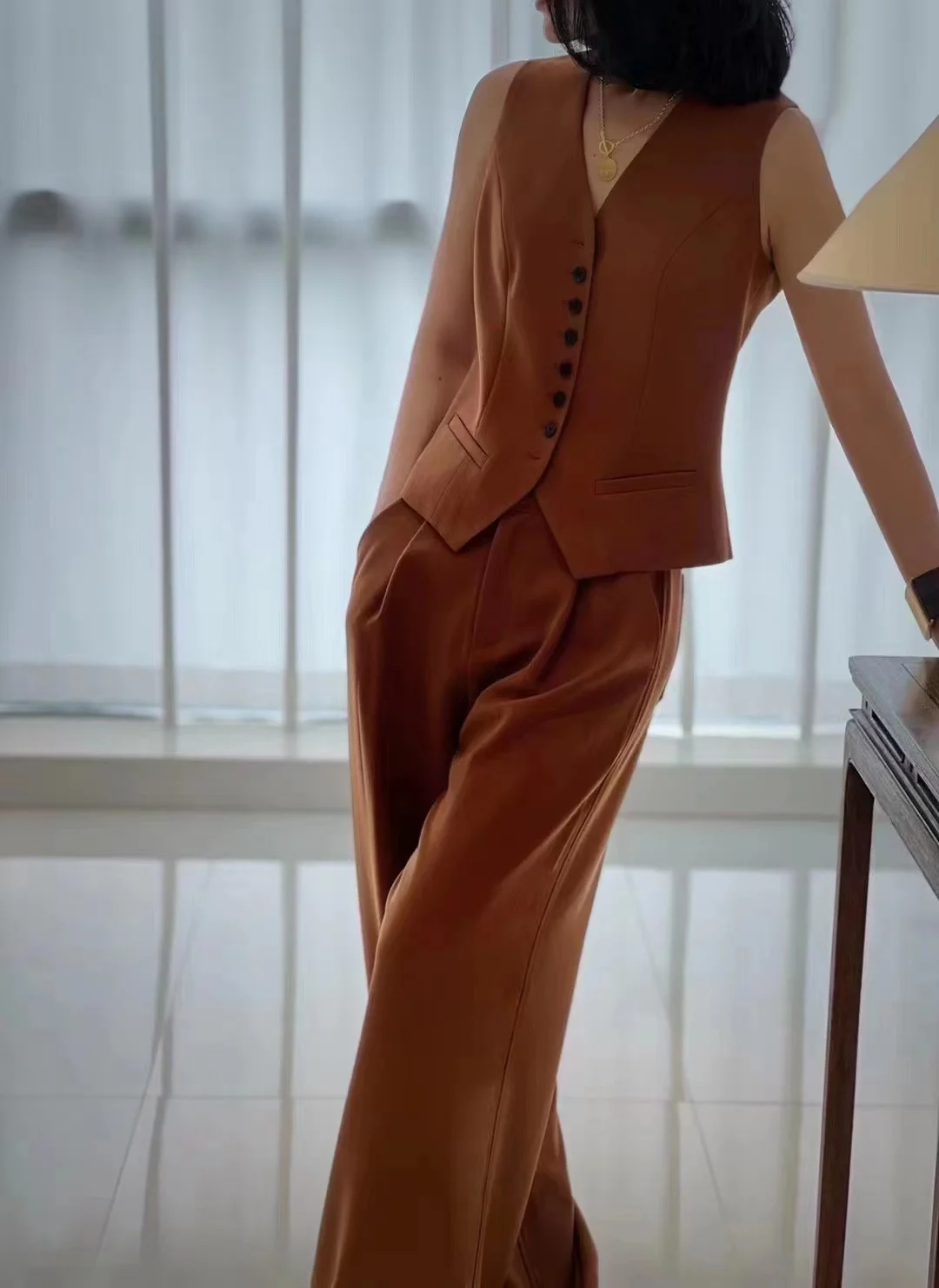 

2023 spring and summer women's clothing fashion new Suit Vest Suit 0511