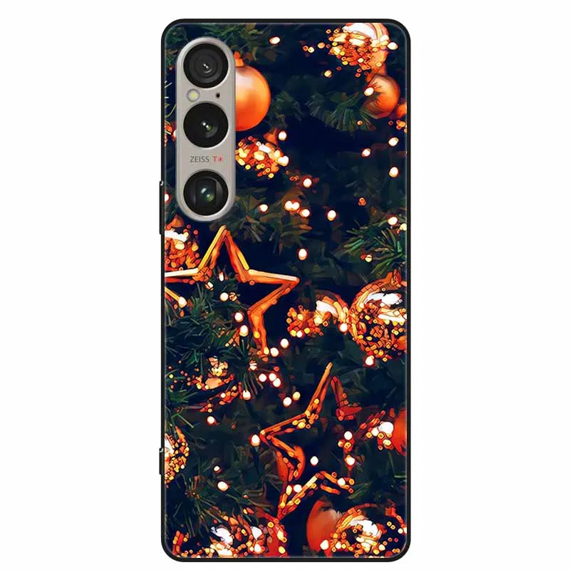 Рождественские чехлы для телефонов Sony Xperia 10 V 5G мягкий силиконовый чехол IV Xperia10 II