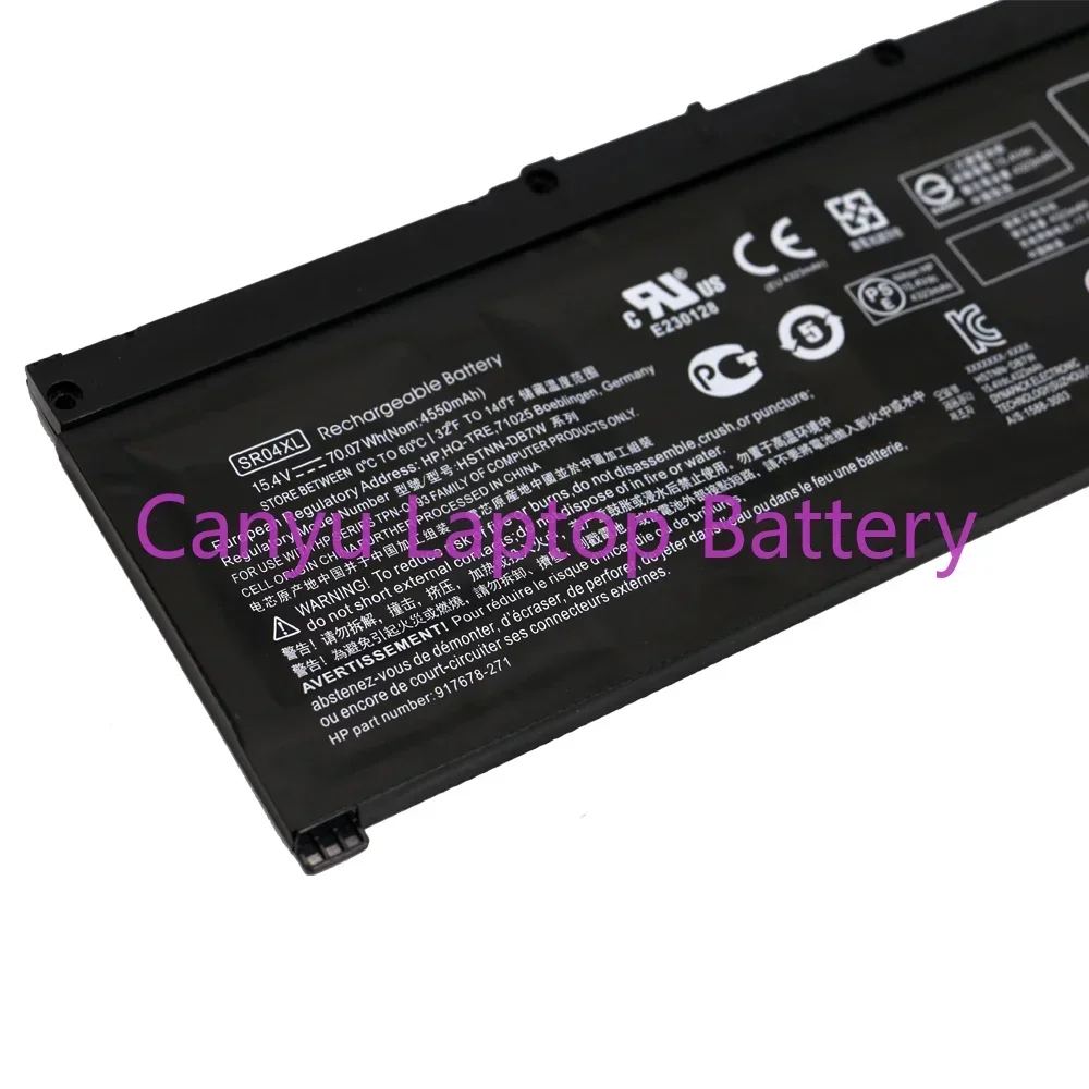 SR04XL Для HP Omen 15-CE 15-CB 15-Cb0xx 15-ce000ng 15-CE0XX 15-CE015DX 15-CB014ur TPN-C133 917678 -171 HSTNN-IB7Z Аккумулятор для
