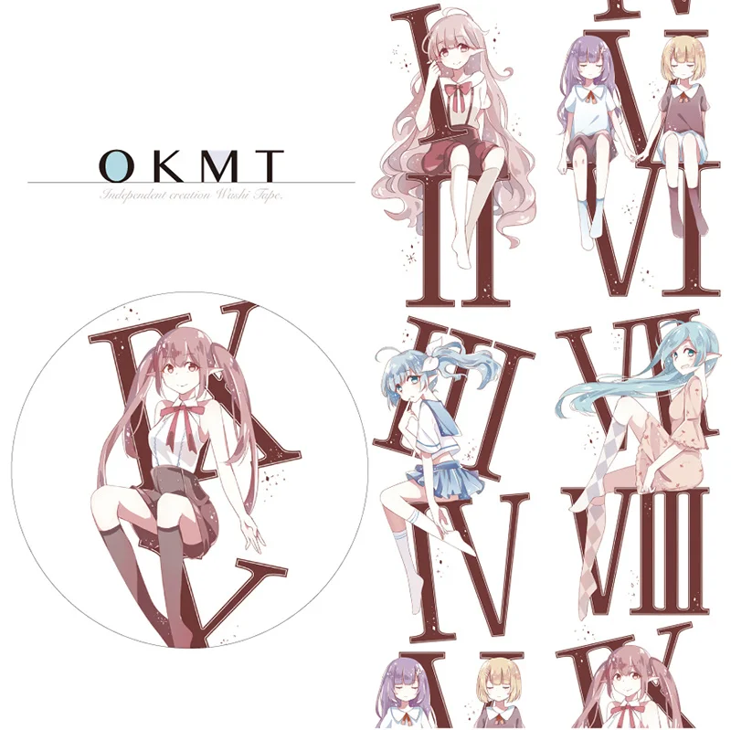 

New Washi Tape Girl Lovely Figure Roman Digital Decorative Roll