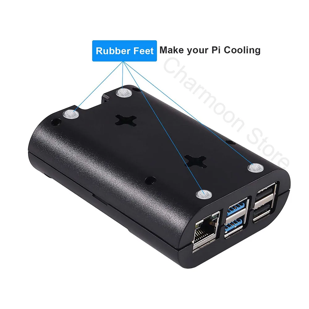 Для Raspberry Pi 4B чехол для 4 с охлаждающим вентилятором и радиатором радиаторы Модель