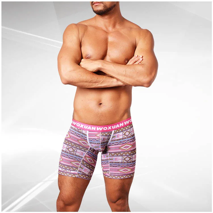 

National Flat-angle Direct Selling Men's Fashion Boxer Briefs Comfortable and Soft Ethnic Style Series Flat-angle