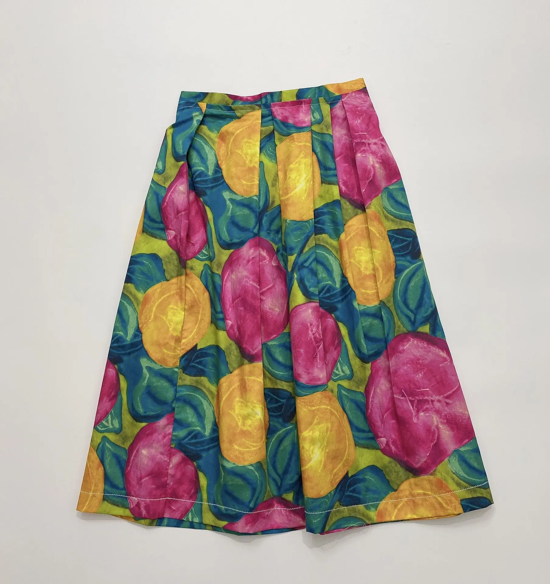 

2022 Early Spring Fashion Oil Painting Pattern Cotton Skirt for Women