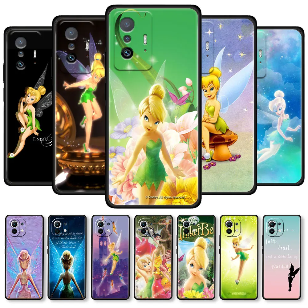 

Case For Xiaomi Mi 11 Lite 5G NE 11T Pro 12 Note 10 10T 12X 11i 9T 9 Protective Silicone Back Phone Cover Cute Tinker Bell Funda