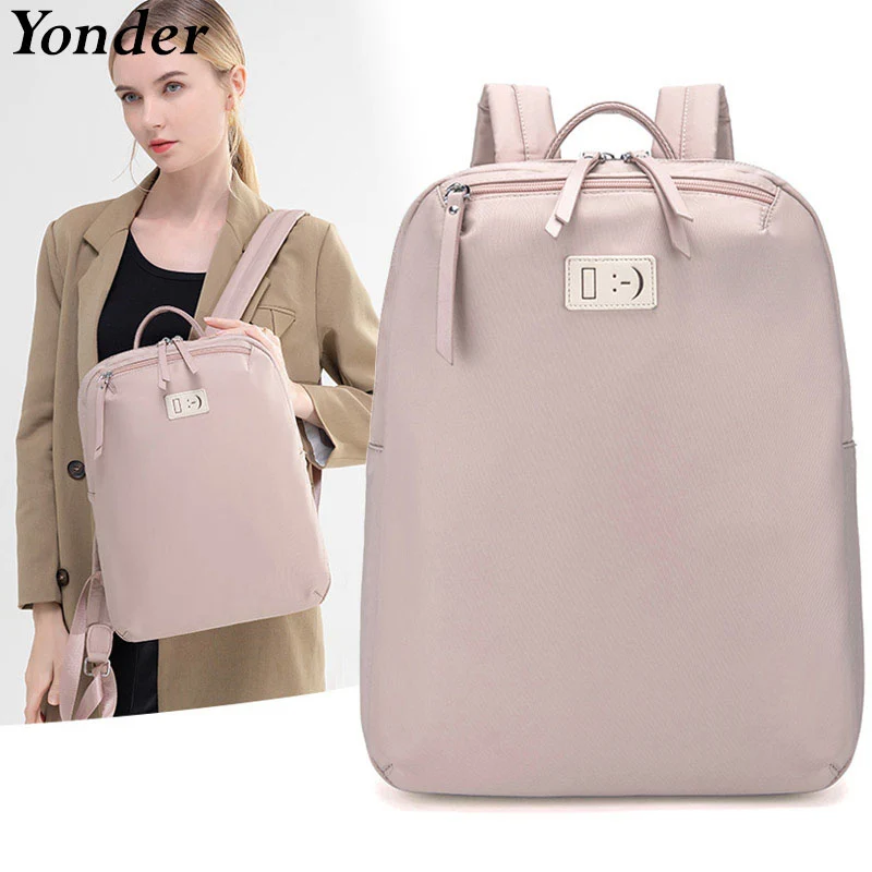 

Корейский водонепроницаемый нейлоновый женский рюкзак для ноутбука 14 дюймов, дорожный большой Повседневный Женский ранец для колледжа и ш...