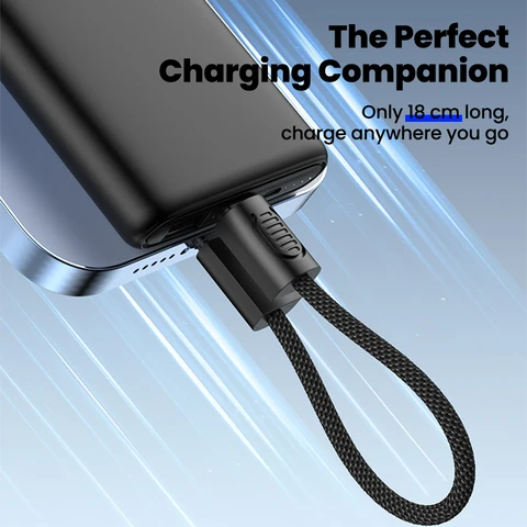Elough PD 66 Вт короткий кабель типа C — тип C для быстрой зарядки портативный PD20W USB C — Lightning кабель для iPhone 16 15