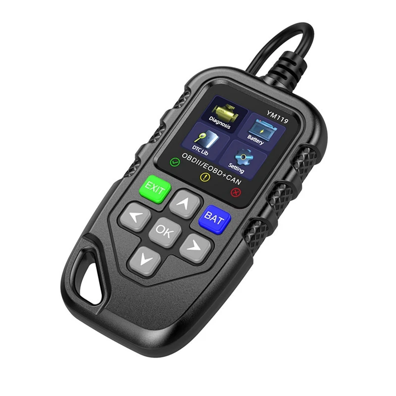 Диагностический сканер YM119 OBDII считыватель кодов OBD2 автомобильный