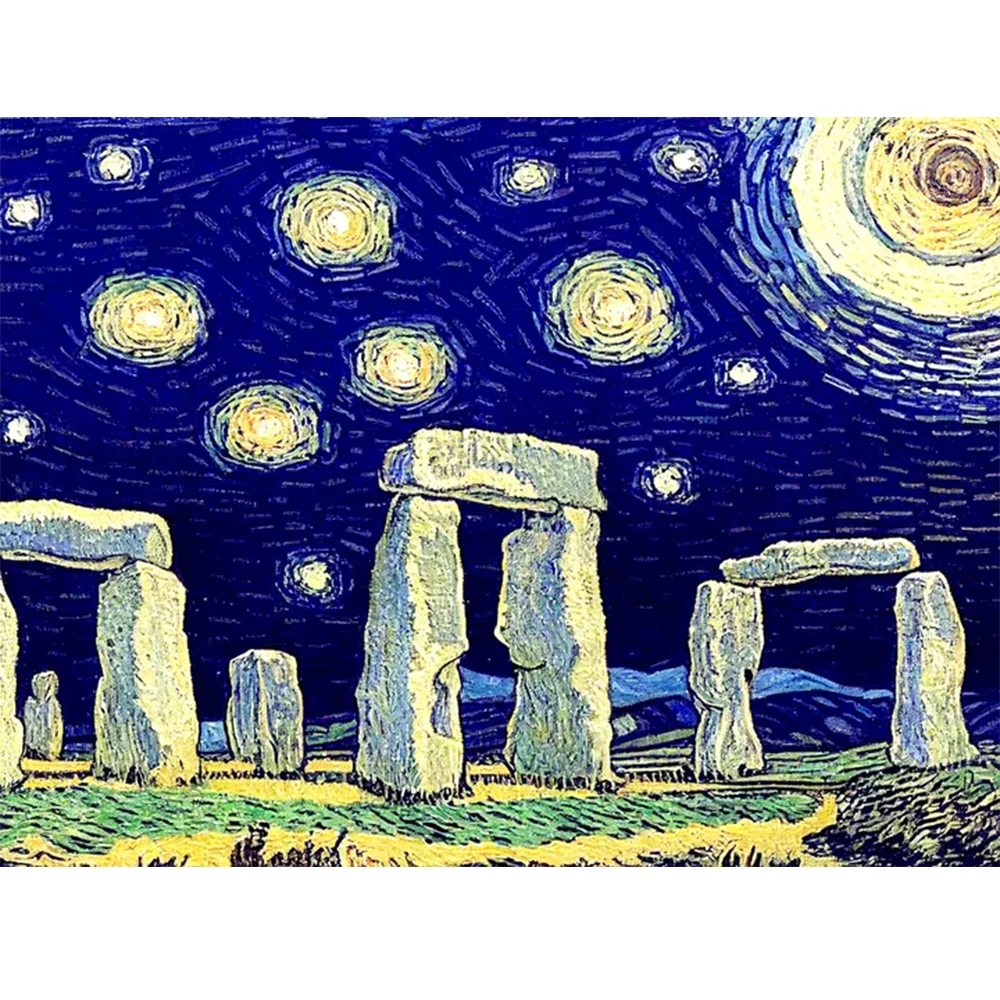 

Алмазная картина, новый продукт, ручная работа, сделай сам, вышивка, камень, хендж, Ван Гог, квадратный круглый бриллиант, украшение для спальни, подарок