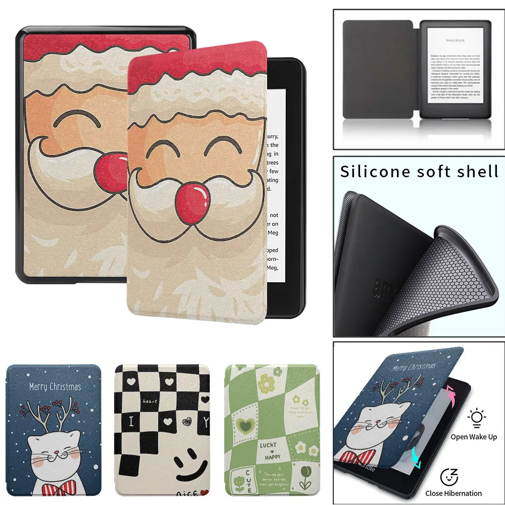 Kindle чехол paperwhite1 th 2th 3th 4th 5th силиконовый мягкий funda 2021 11th 8th generation TPU кожаный
