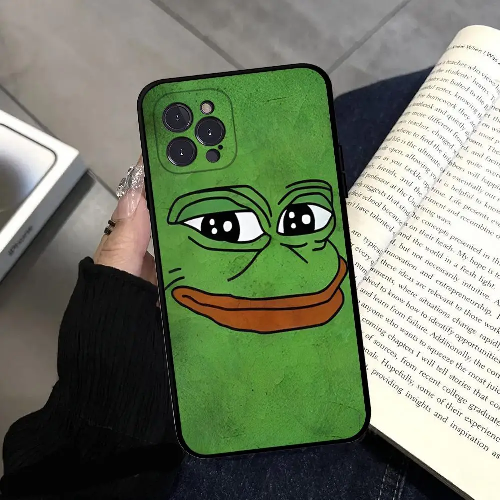 Симпатичный чехол для телефона F-Frogs грустный P-Pepe силиконовый мягкий iphone 15 14 13 12 11