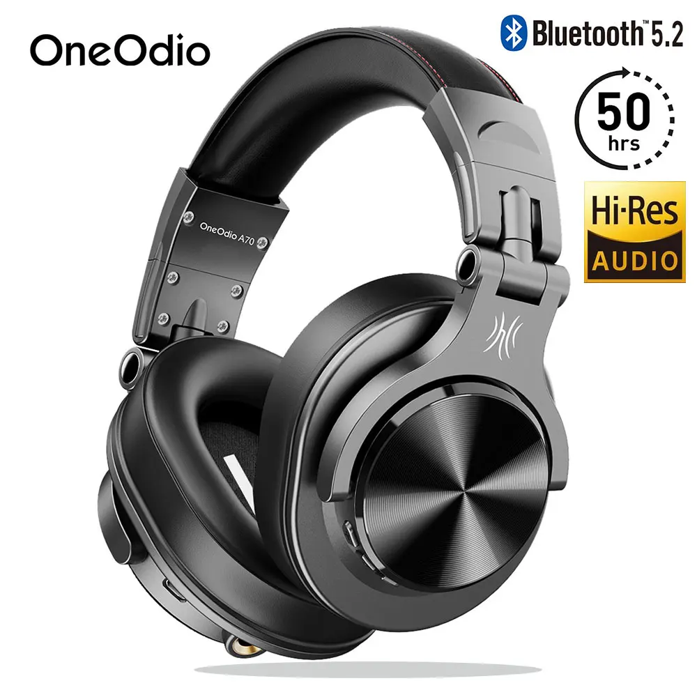 Oneodio-auriculares inalámbricos A70, audífonos profesionales con Bluetooth 5,2, con cable, para DJ, para compartir música, Monitor de grabación