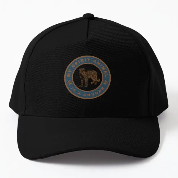 

My Spirit Animal Is A Cougar Baseball Cap Hat Boys Czapka Hip Hop Women Spring Mens Black Solid Color Snapback Casquette