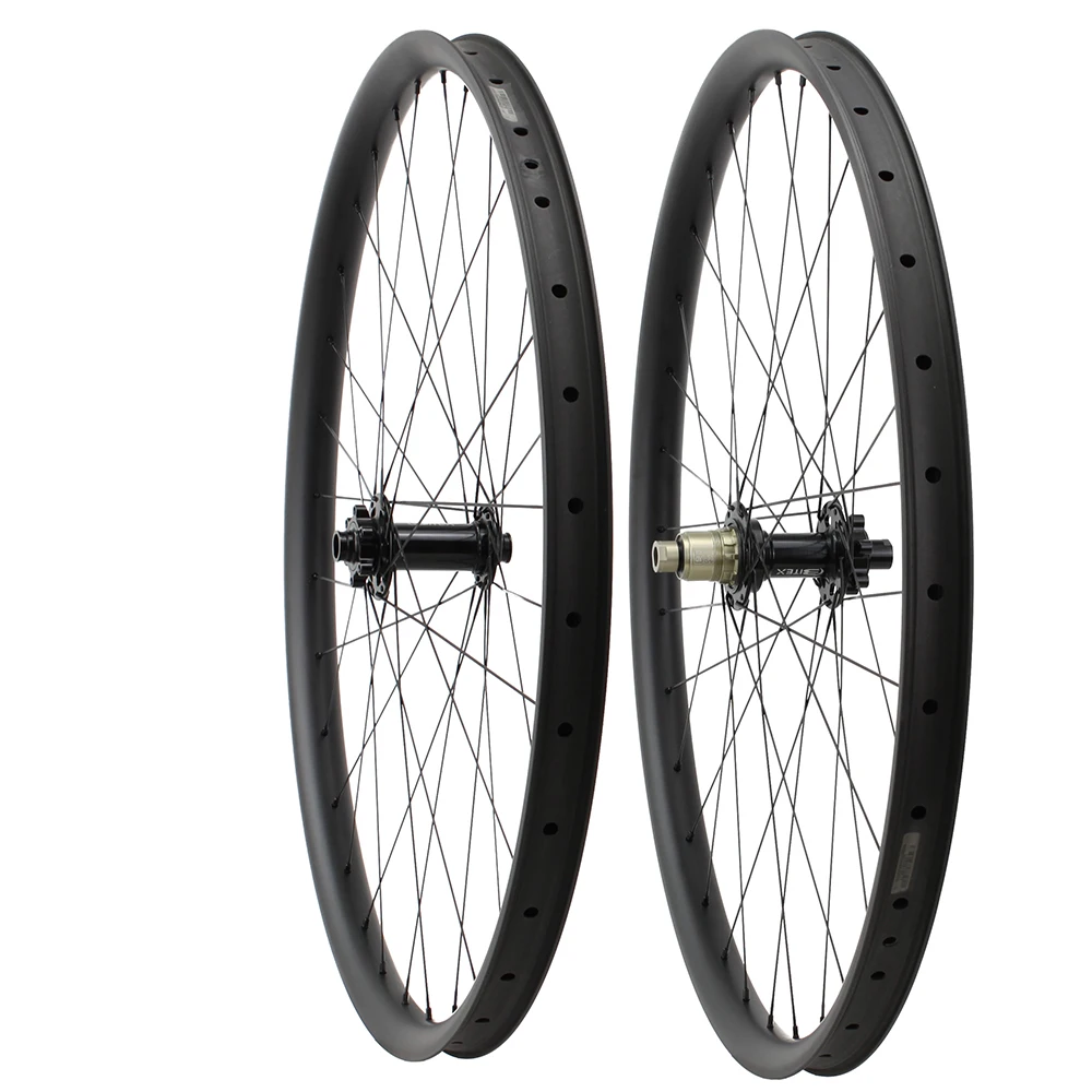 29er carbon mtb wheels bitex R211 boost 110x15 148x12 bicycle disc wheel 30x24mm tubeless 1490g Asymmetry carbon mtb wheelset