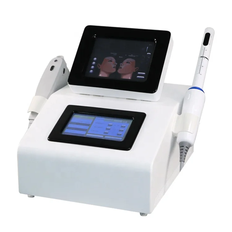 

2 Screen Ultrasound Face Lifting Skin Tighten Body Shaping 8 Cartridges 4d Hifu 2 In 1 Vaginal Rejuvenation Tightening Machine