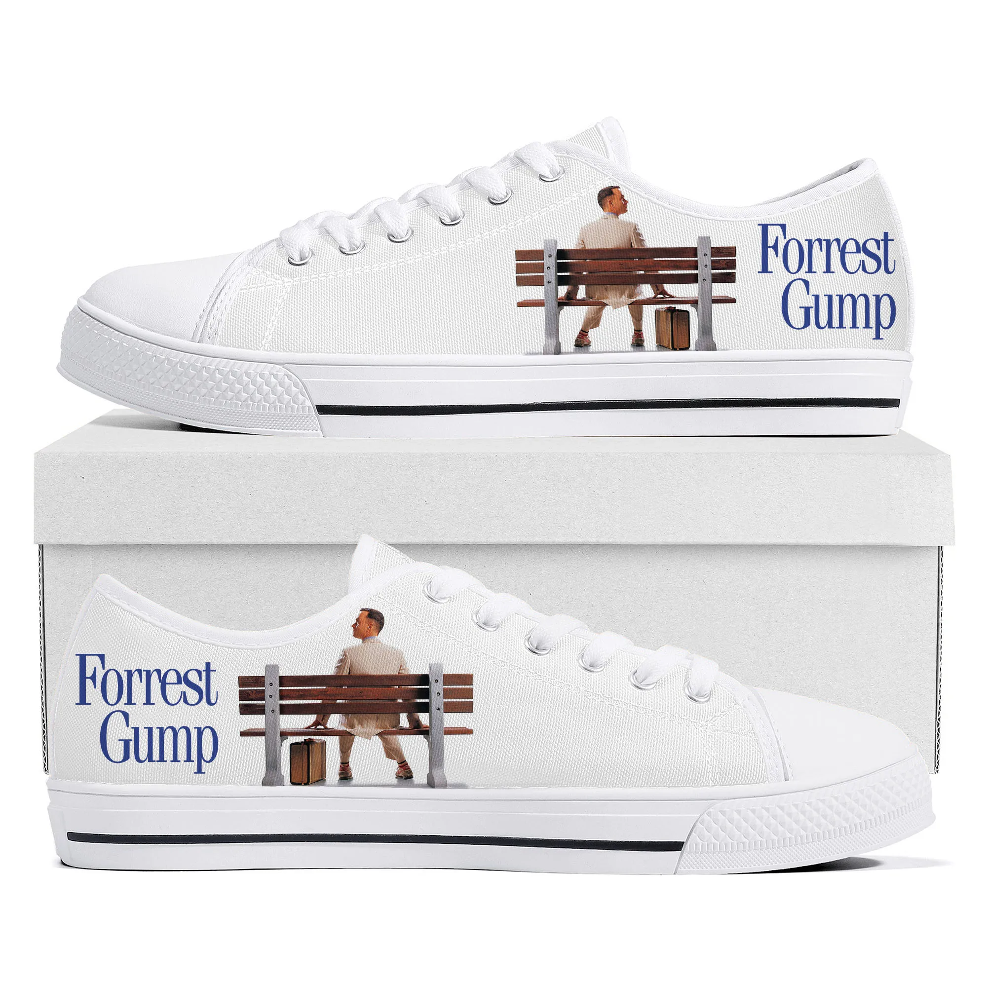 

Кроссовки с низким верхом для мужчин и женщин Forrest Gump, парусиновые, повседневные, изготовленные на заказ, для подростков