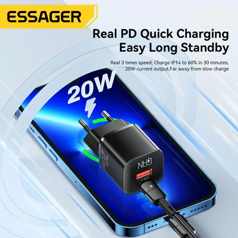

Mini Pd20w Travel Charger 2 In 1 Multifunction Charging Plug Adapter Fast Charging Euro Standard Travel Charging Plug Adapter