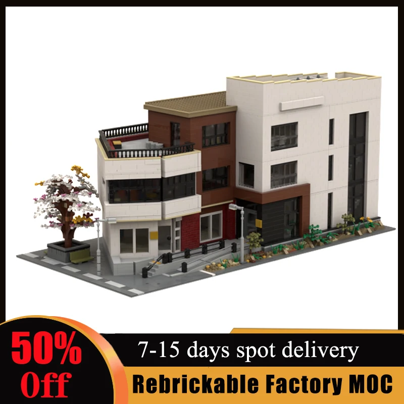 

10338PCS Hot Selling Street View Moc City Modular Building Ulsan Cultural Center DIY ChildrenToy BirthdayGift Christmas Blocks