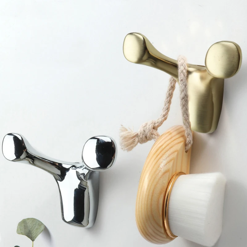 

Horn Metal Coat Hook Punch Wall Hanging Wall Coat Hook Wardrobe Door Storage Home Hotel Decorative Hook for Hanging Coat Bag