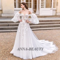 anna princess wedding dresses tulle sweetheart illusion tank flowers appliques wedding gown for bride customised