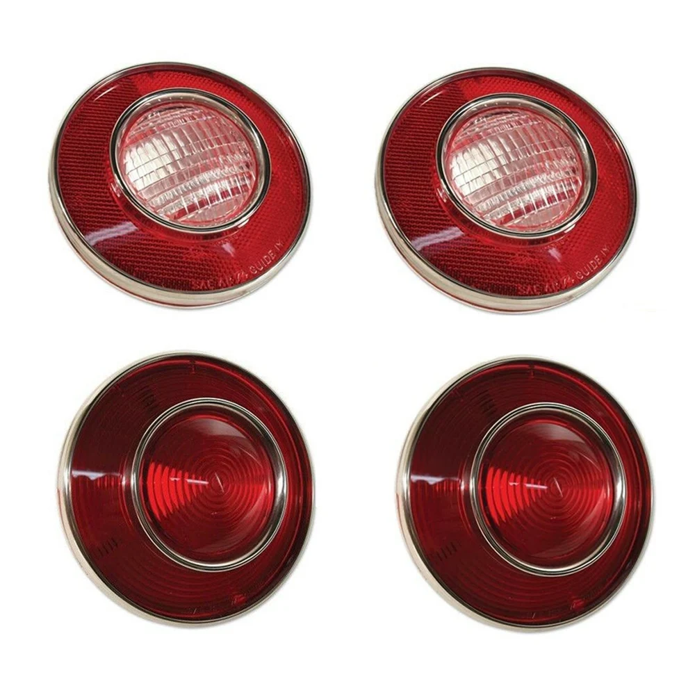 4Pcs Car Tail Lights and Backup Lights for C3 1975 - 1979 Warning Lamp Taillight Assembly 924028