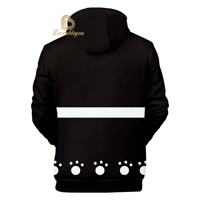 Аниме цельные толстовки Повседневный Луффи ледяная Женская 3D печать уличная