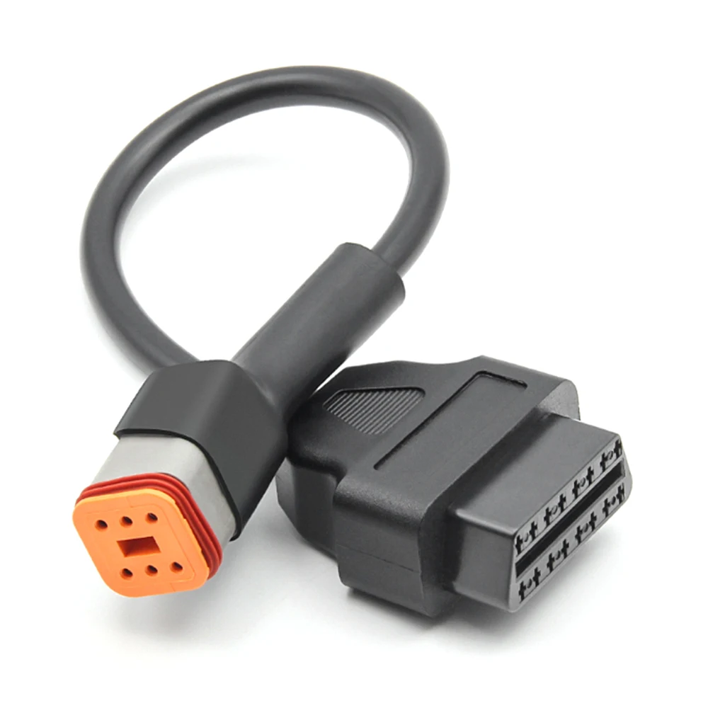 

Новинка 2022, диагностический адаптер, кабель для диагностики мотоцикла с 6 контактами на 16 контактами, кабель OBD2 Диагностический Соединитель...