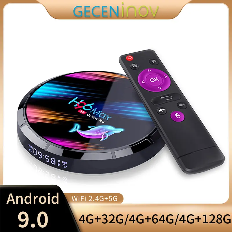 H96 MAX X3 Smart TV Box Amlogic S905X3 Android 9.0 8K 4GB RAM 64GB 128GB ROM 5G Dual Wifi 1000M Media Player Set Top Box