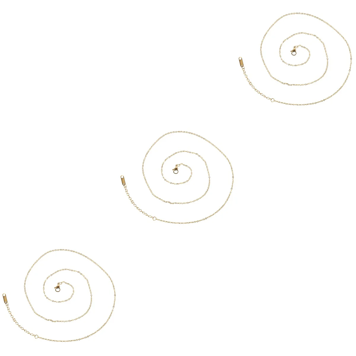 

3 Pack Jewelry Extender Chain Womens Jewlery Stainless Steel Necklace Chains Lady Parts The Chain Girl DIY Chain