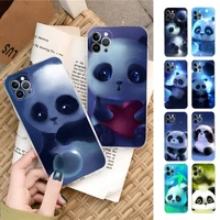 cute panda phone case for iphone 11 12 13 mini pro max 8 7 6 6s plus x 5 se 2020 xr xs case shell