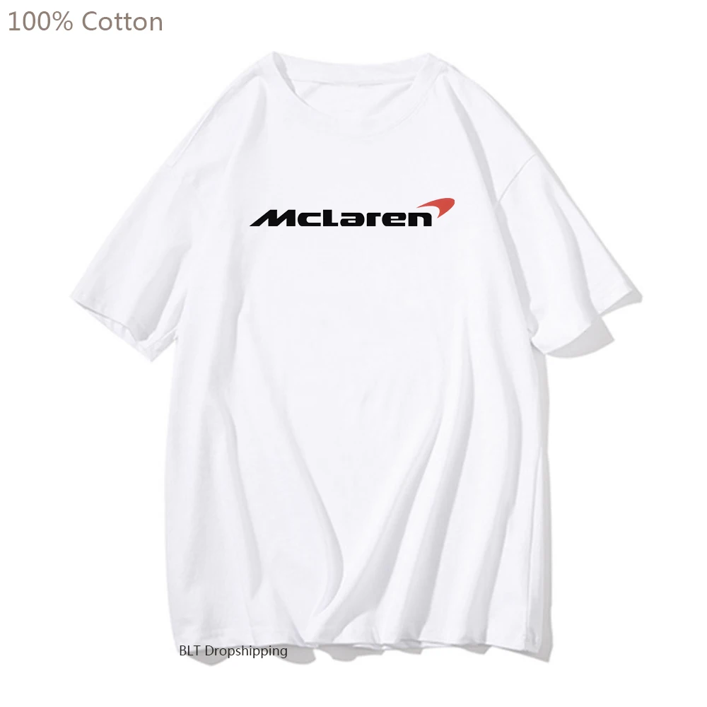 

Cotton Tshirt F1 McLaren Team Racing Fans T-shirt Summer Formula One Racer Lando Norris Men/Women Oversized Tee-shirt Streetwear