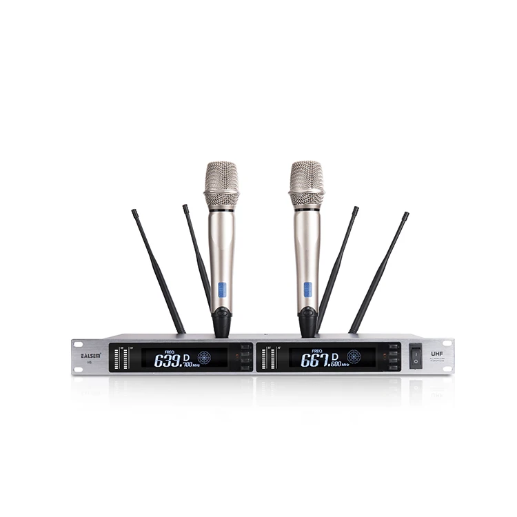 

EALSEM OEM Factory Rechargeable UHF Wireless Microphone Custom Microphone Karaoke Microphone