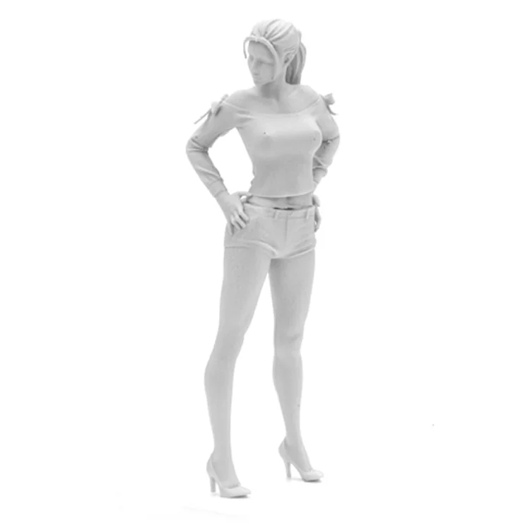 

Смола 75 мм, 1/24 фигурки фотообои, маленькая девочка, модель автомобиля, Неокрашенная R288