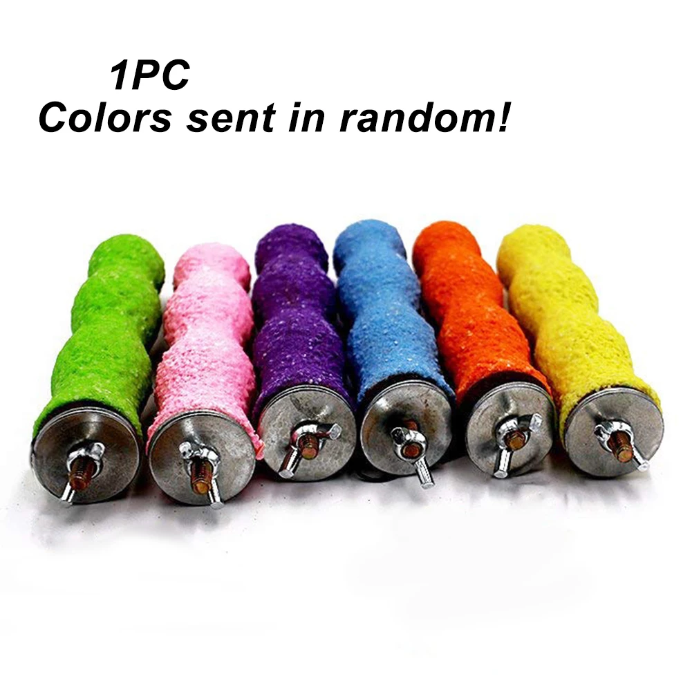 

Bird Stand Wood Cockatiels Pet Cockatoo Rough Sand Hanging Decor Parrot Perch Supplies Cage Accessories Grinding Jumping