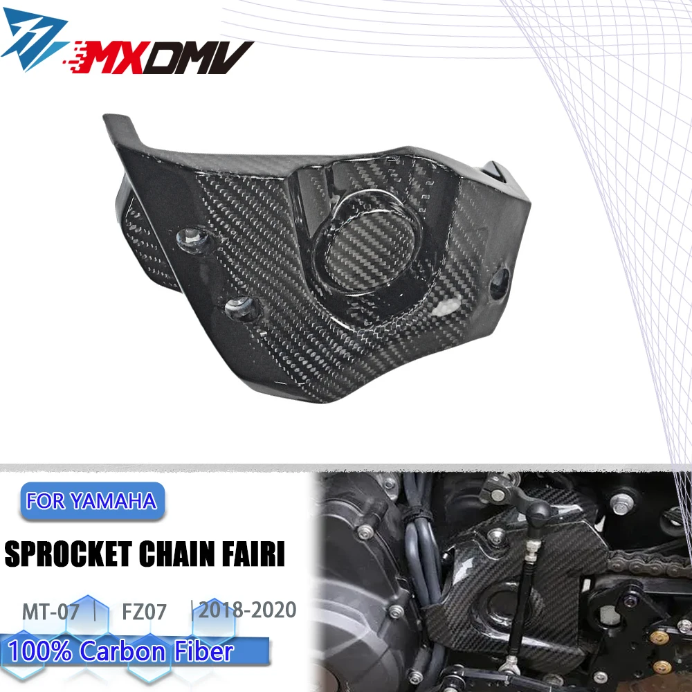 

For YAMAHA MT-07 MT07 FZ07 FZ-07 2018 -2022 3k Carbon Fiber sprocket engine side cover fairing Case Guard Protector