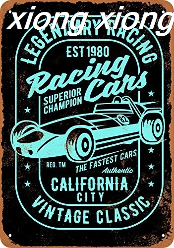 

Metal Sign - Legendary Racing Cars (Black Background) - Vintage Look
