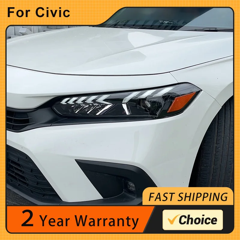 Фары головного света для 11 поколения Honda Civic 2022-2023 стартовая анимация фары со
