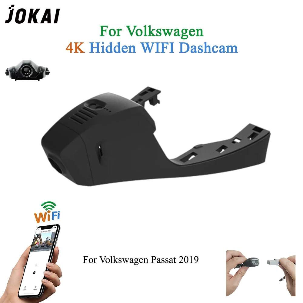 For Volkswagen VW Passat 2019-2021 Front and Rear 4K Dash Cam for Car Camera Recorder Dashcam WIFI Car Dvr Recording Devices