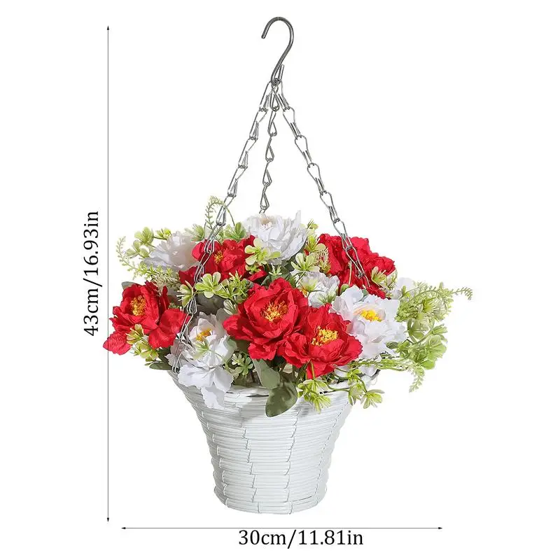 Подвесная корзина с цветами украшение для сада подвесные корзины посадки