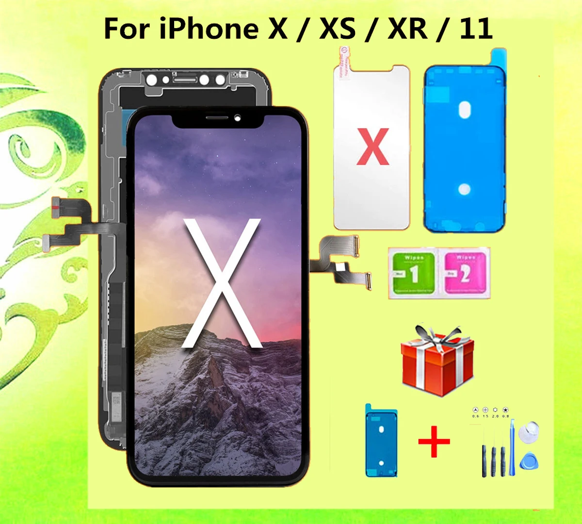 OLED Pantalla per iphone X LCD XR 11 schermo OLED Display LCD Touch Screen Digitizer Assembly per iPhone X XS Max LCD Replaceme