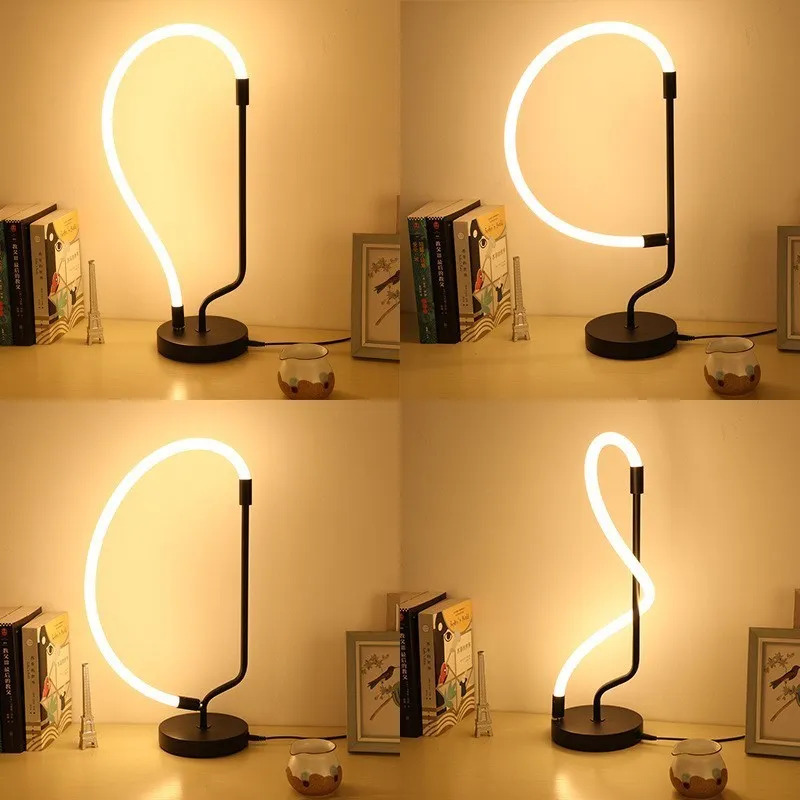 

Modern Variety Shape Desk Lamp Eye Protection Table Luminaire Bedroom Study Bedside Home Decorative Lamp Ambient Night Light