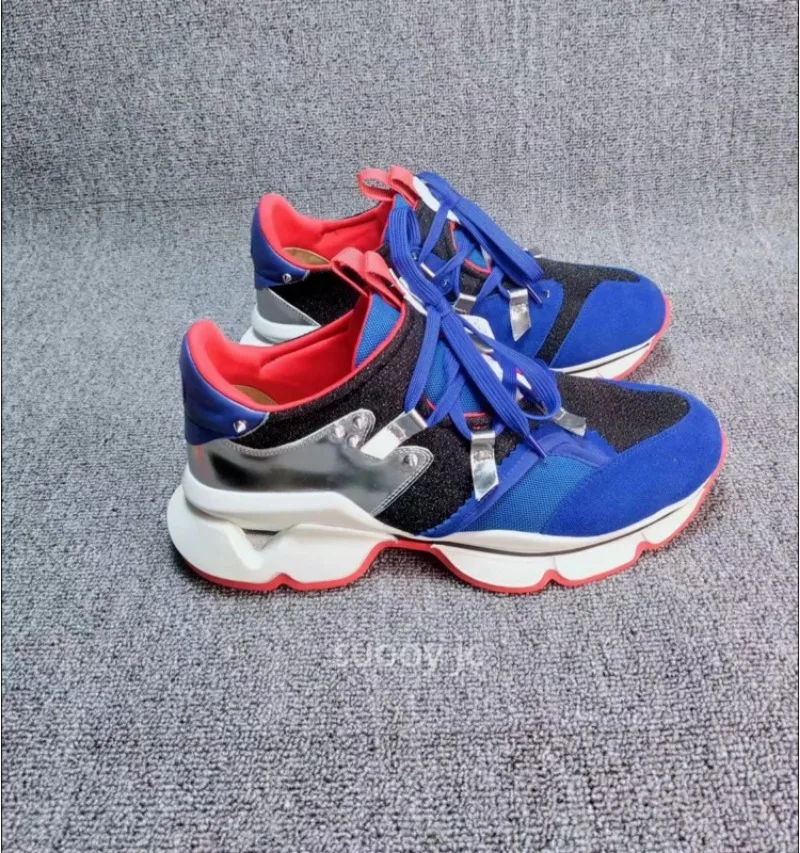 

Designer Red sole shoes Platform Sneakers Rivets Thick bottom Couple Sports Shoes Men Women Brand Casual Fashion Trainers 02
