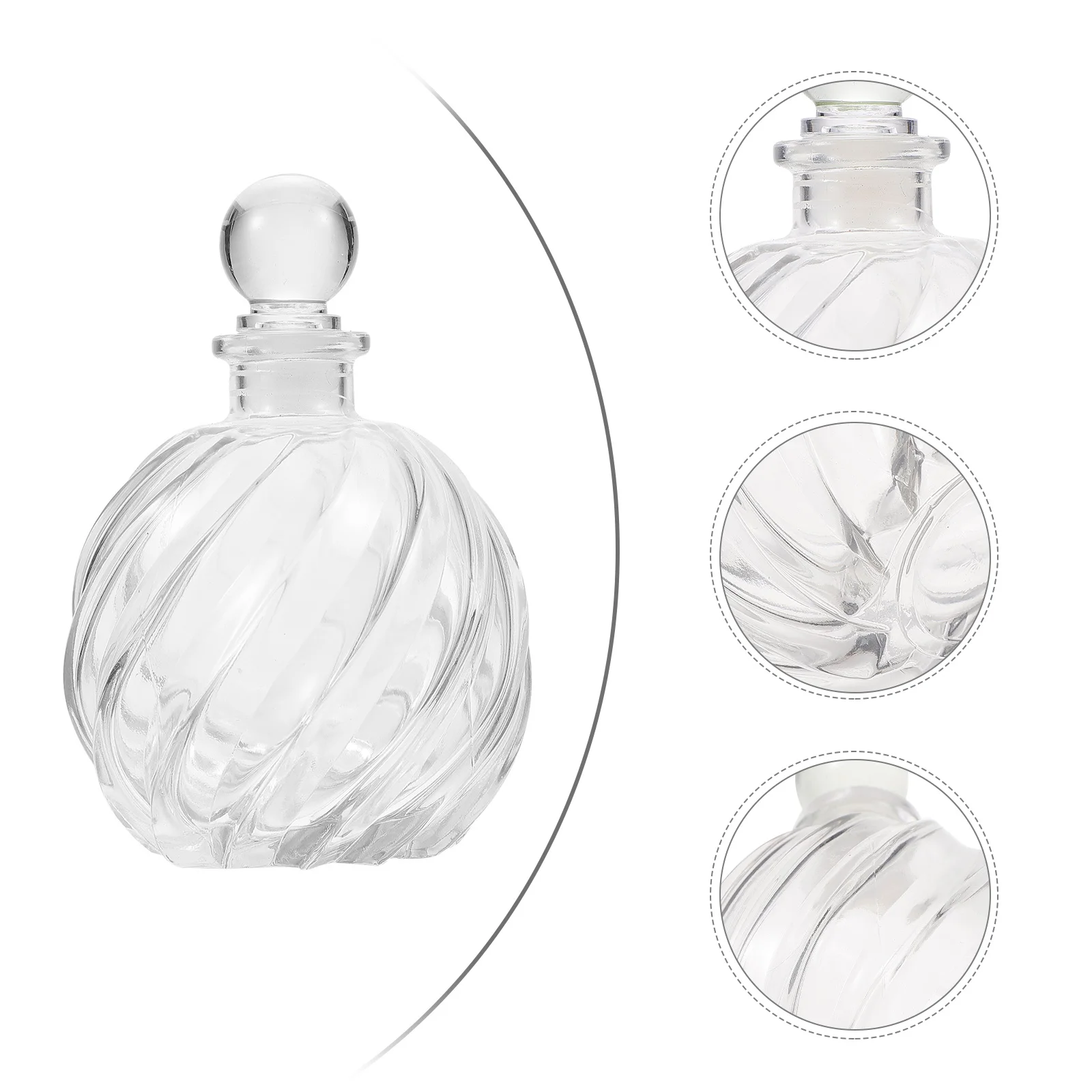

2 Pcs Ornament Container Essential Oil Diffuser Oils Glass Jars Aromatherapy Scent Lid Car Bottles Bulb