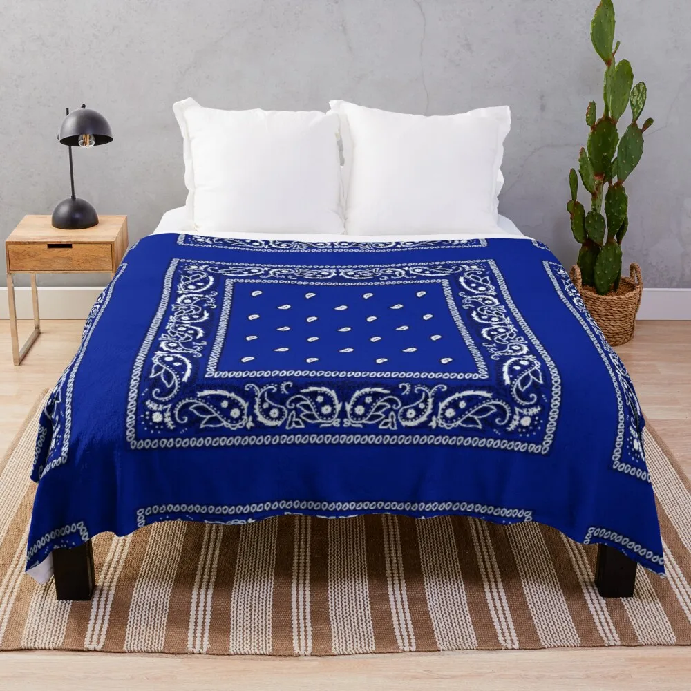 

Blue Bandana Throw Blanket queen size blanket lace