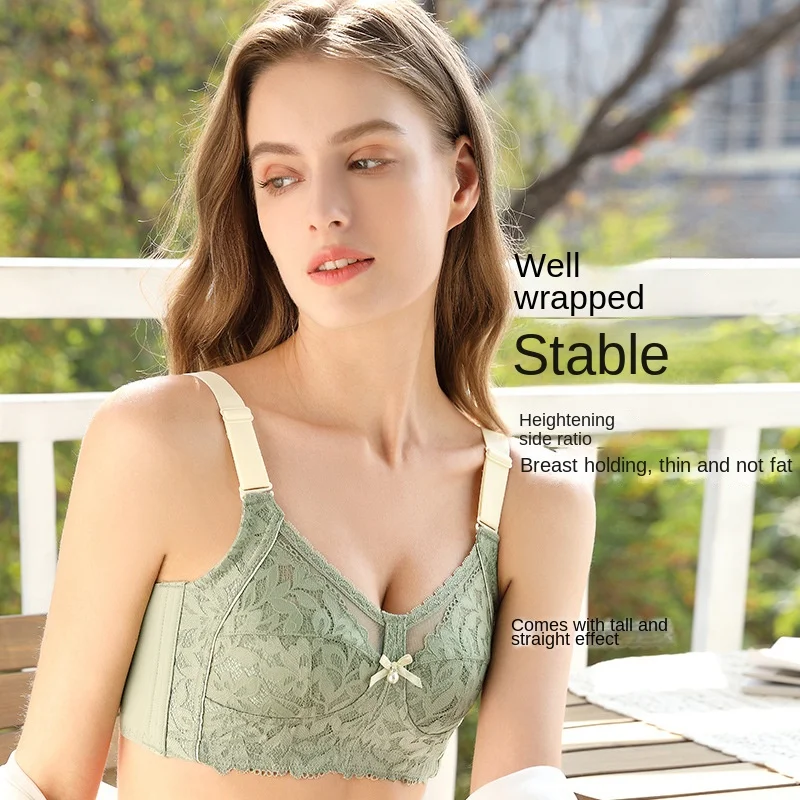 

Бюстгальтеры для женщин, сексуальное нижнее белье, ультратонкая чашка, большая грудь, маленькие, без стальных колец, мягкое нижнее белье, же...