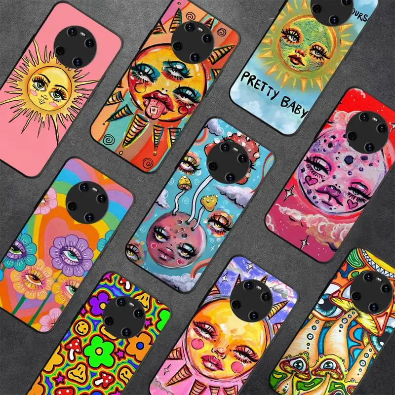 

Indie Hippie Art Phone Case for Huawei Y 6 9 7 5 8s prime 2019 2018 enjoy 7 plus