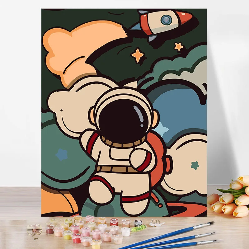 

036010967Digital oil paintings heal the back of plants by hand hand-painted filling oil paintings artistic hanging paintings