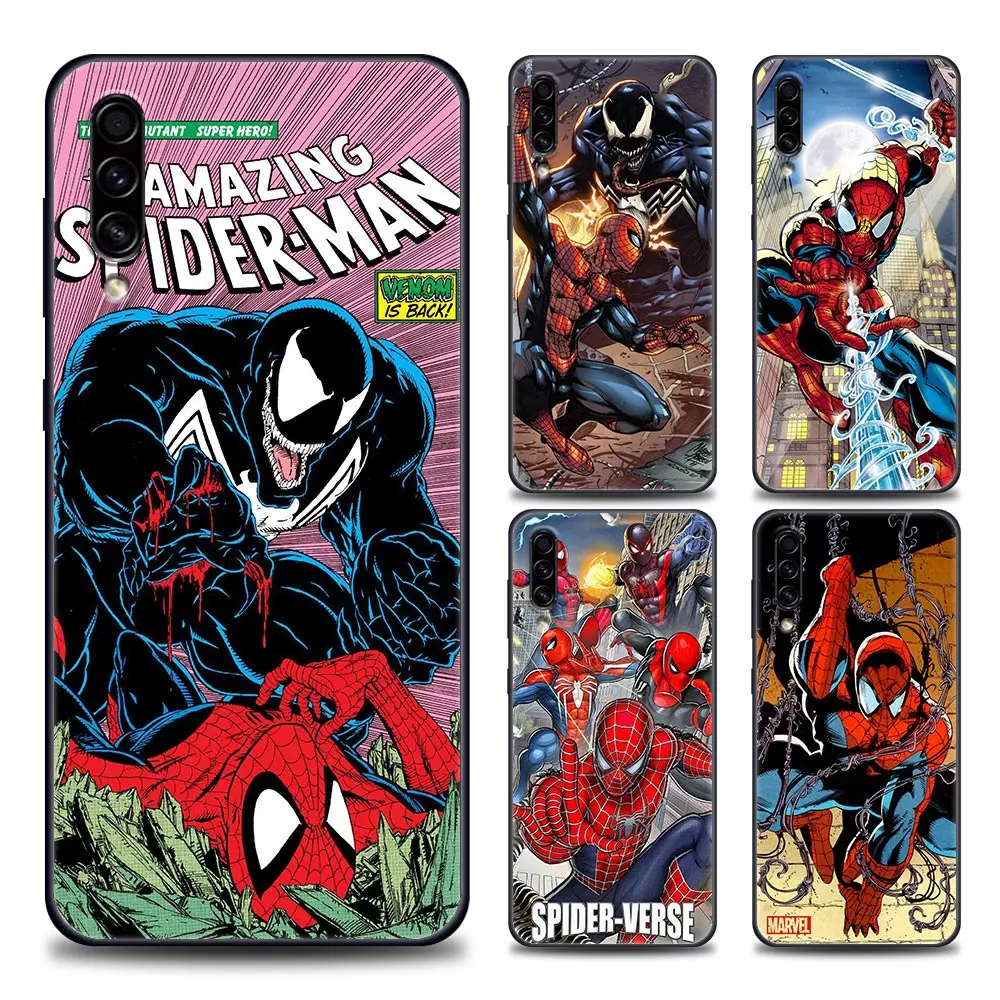 

Marvel Case For Samsung Galaxy A10 A30 A40 A50 A50s A60 A70 A80 A90 F41 F52 F12 A7 A9 2018 Soft Cover Spider-Man Vs Venom Comics