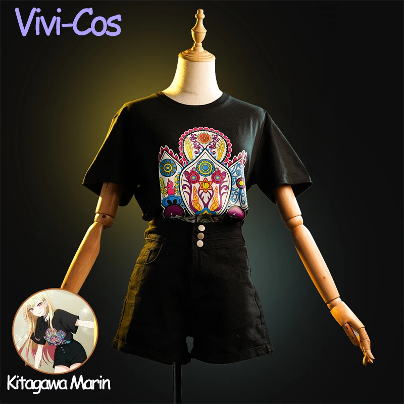 

Vivi-Cos аниме мое платье любимый Китагава Марин Носите футболку косплей Женский костюм на Хэллоуин ролевая игра Новый стиль
