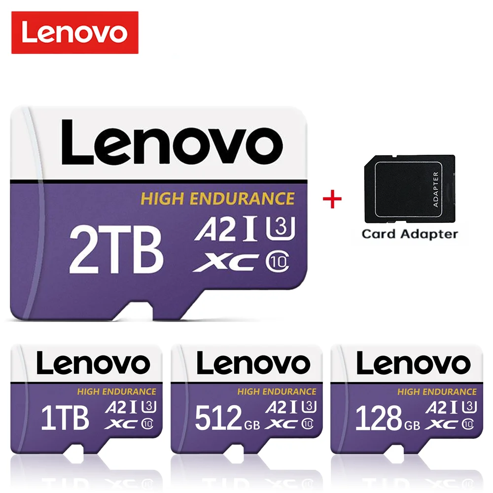 Карты памяти Lenovo 128 ГБ 64 A2 V60 Micro TF SD-карта класса 10 UHS-1 Flash Card 256 512 для камеры Retroid Pocket