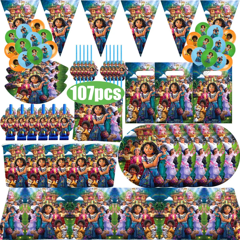 Набор одноразовой бумажной посуды Disney праздвечерние чные украшения для детского